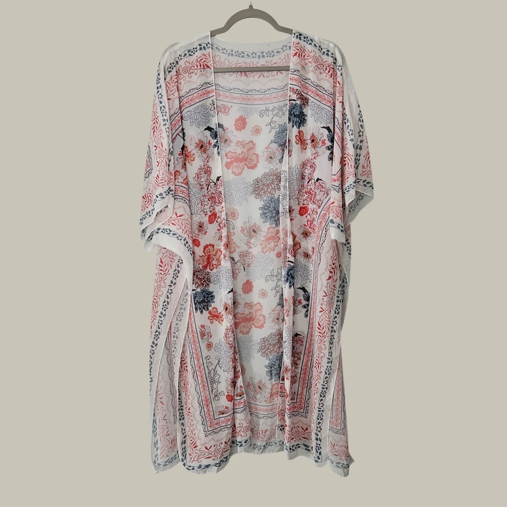 Womens Kimono Wrap One Size‎ Sheer Boho Open Front Cover Up